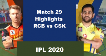 SRH Vs CSK Highlights Match 29 IPL 2020