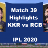 KKR Vs RCB Highlights 2020