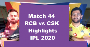 RCB Vs CSK Highlights 2020