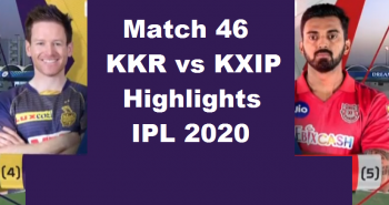 KXIP Vs KKR Highlights 2020