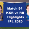 KKR Vs RR Highlights 2020