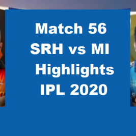 SRH Vs MI Highlights 2020